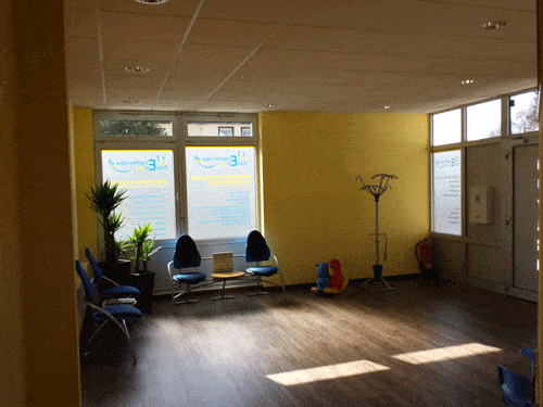 Das Wartezimmer der Ergotherapie Janzen in Kierspe.