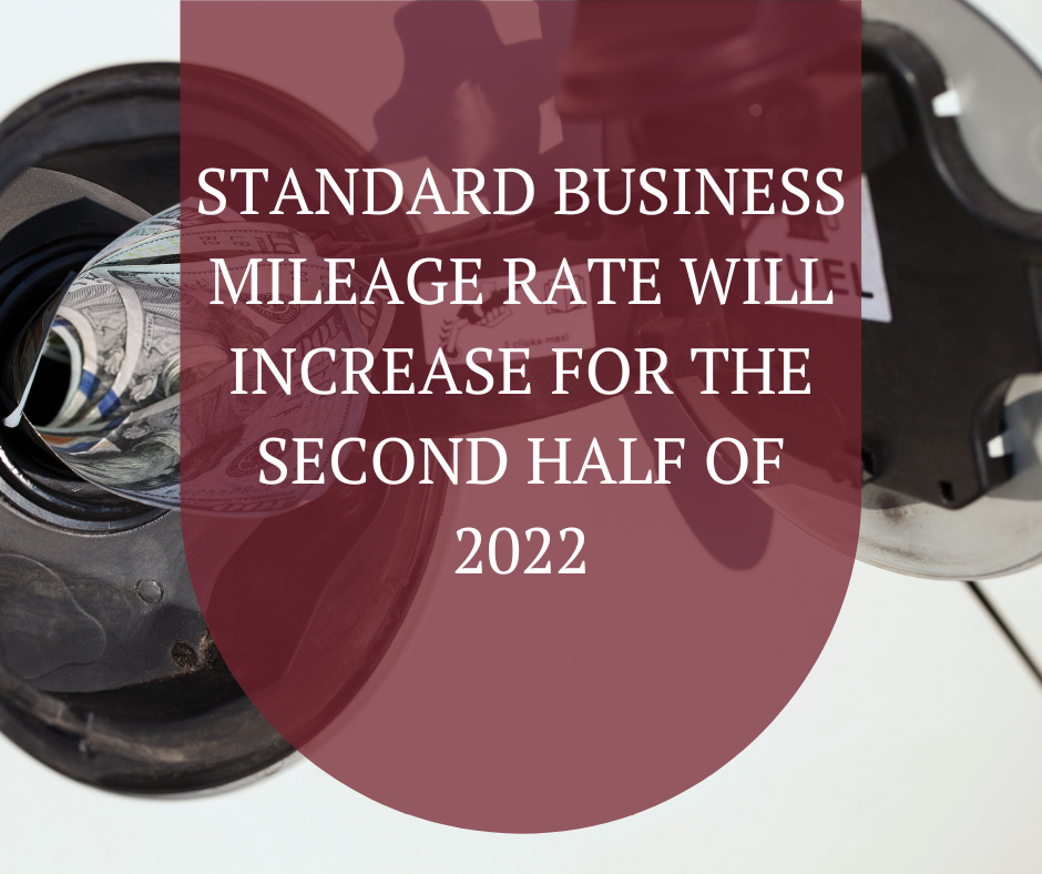 Standard Business Mileage Rate will Increase for the Second Half of