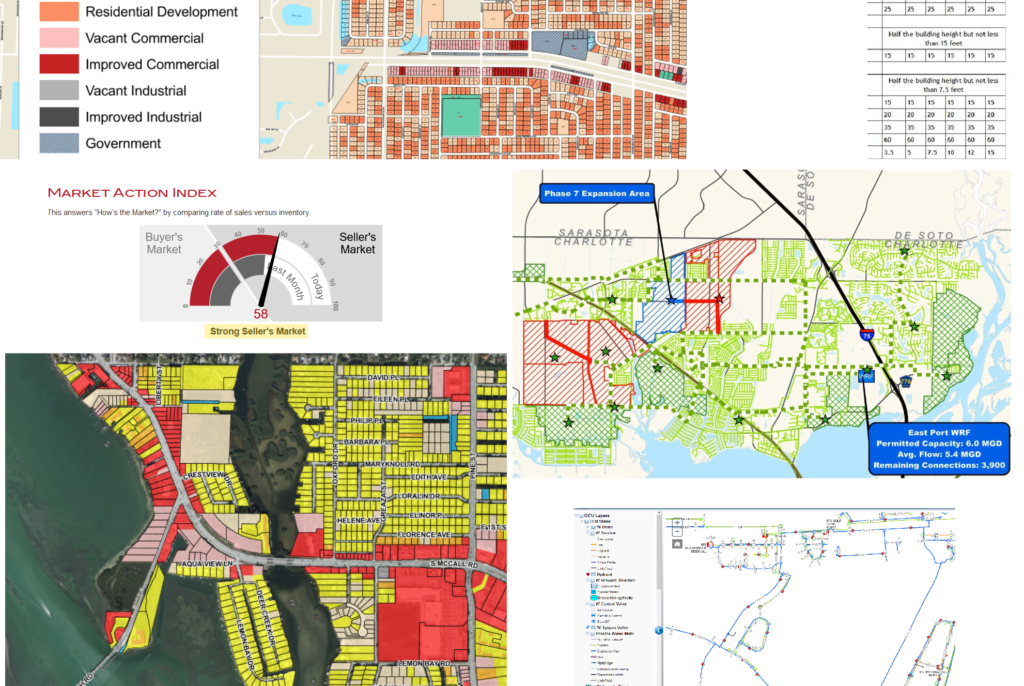 Bild einer Gebietsplanung und Darstellung unterschiedlicher Gebiete und deren Planungsstatus