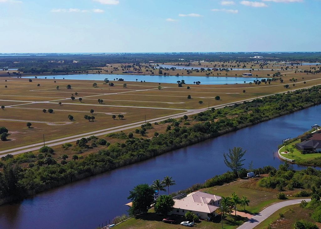 Blick auf Placida, ein in den späten 70´er Jahren überplantes Gebiet, dass erst vor ein paar Jahren offiziell zum Baugebiet erklärt wurde