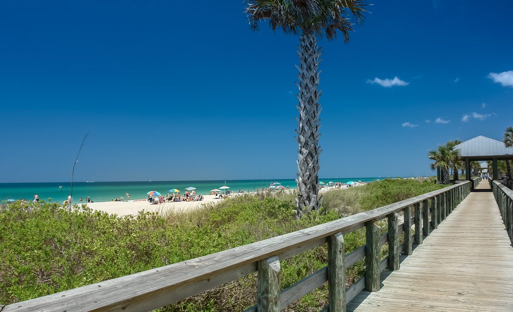 Strandbild auf Sicht des Englewood Beaches in Charlotte County