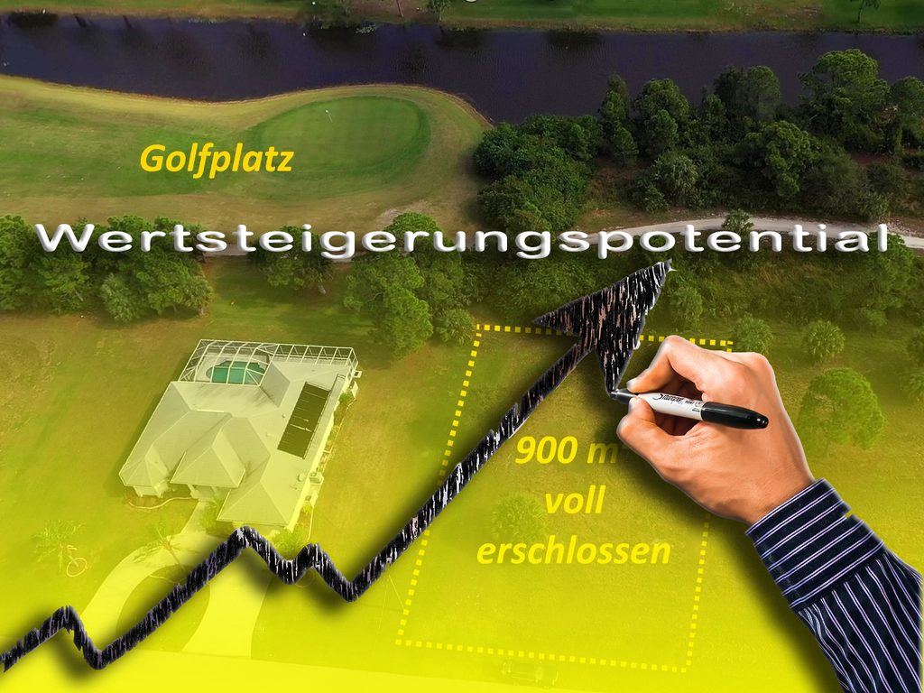 Baulücke eines schönen Baugrundstücks auf der Rotonda Halbinsel in Charlotte County am Rande eines Golfplatzes