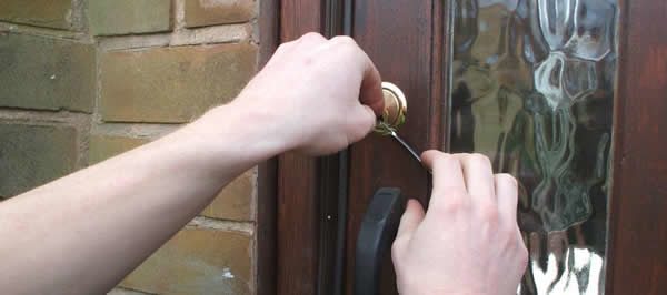 unlocking a door