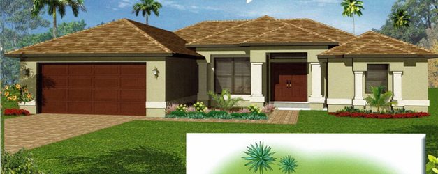 Darstellung einer Zeichnung eines Neubauhauses  auf der Rotonda Halbinsel