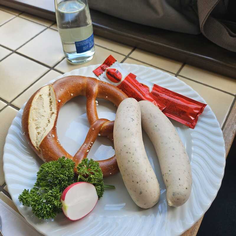 mit gemütlichem Essen