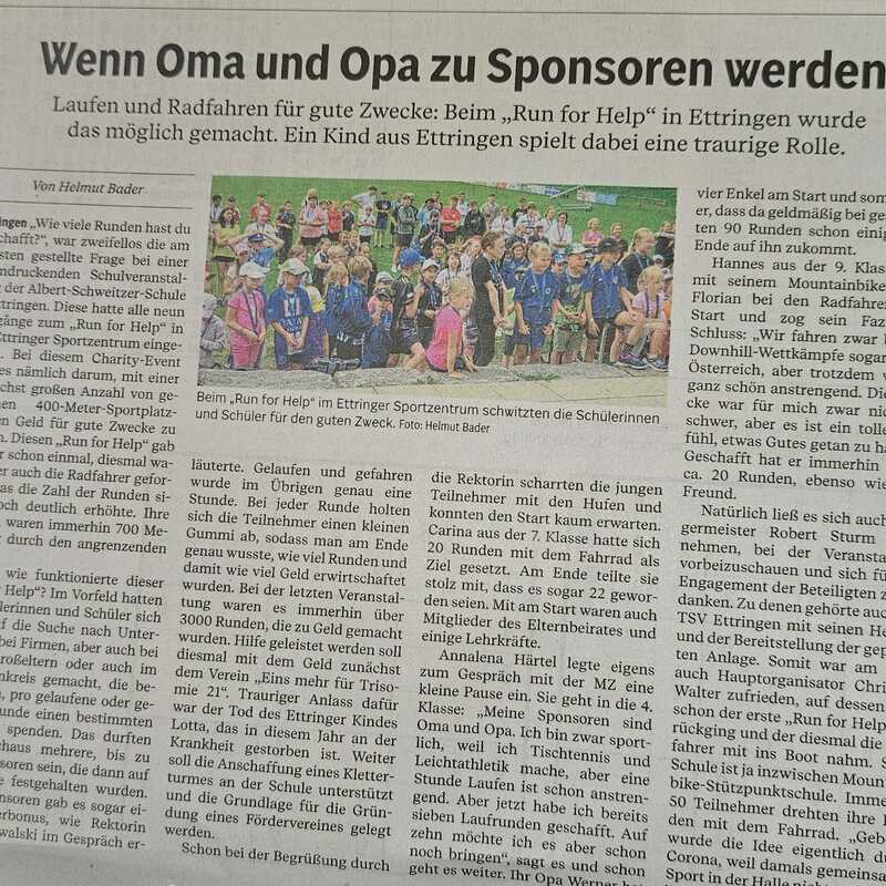  2024 haben wir auch Schulen unterstzützt.