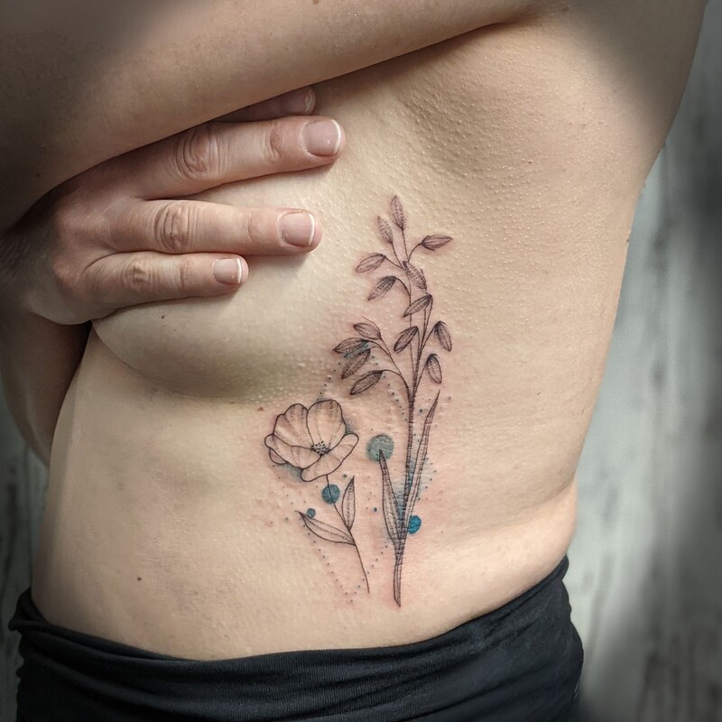 fineline-color-tattoo-berlin-wildblumenstrauß