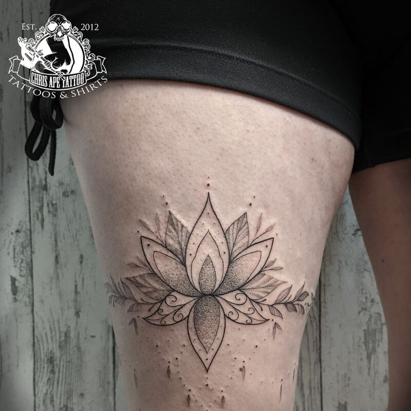 Dotwork Mandala Tattoo Berlin Blume