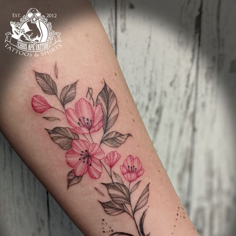 Fineline Tattoo Berlin Kirschblüte