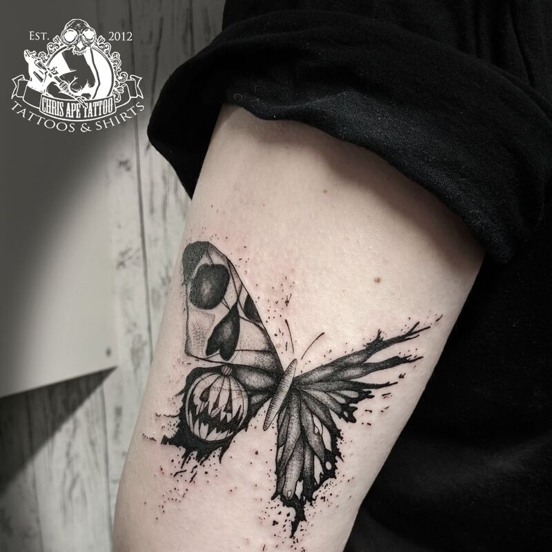 Abstract Tattoo Berlin Schmetterling