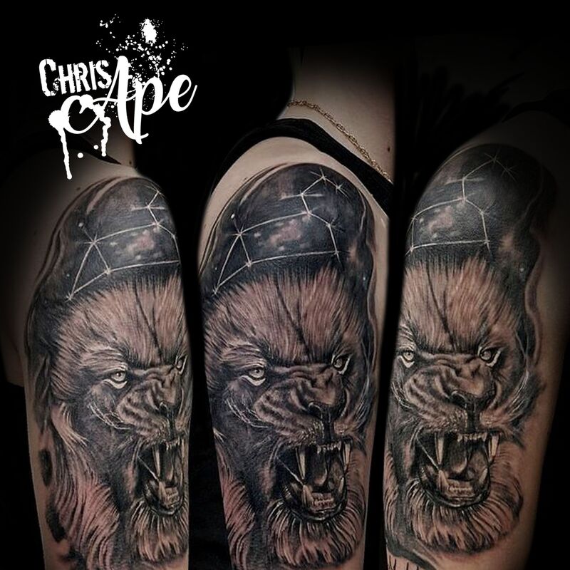 Realistic Tattoo Berlin Löwe Sternbild