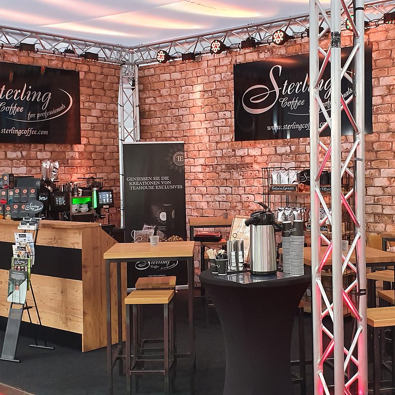 Seitenansicht Messestand