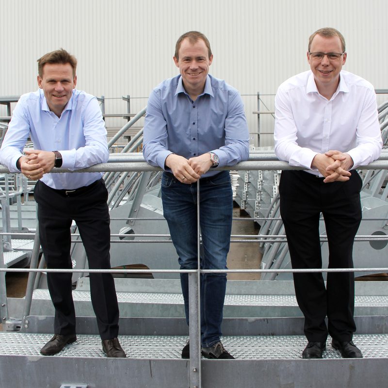 Geschäftsführer in Seehausen Andreas Klatschow, Vorstand der Graepel Gruppe: Carlo Graepel und Felix Graepel