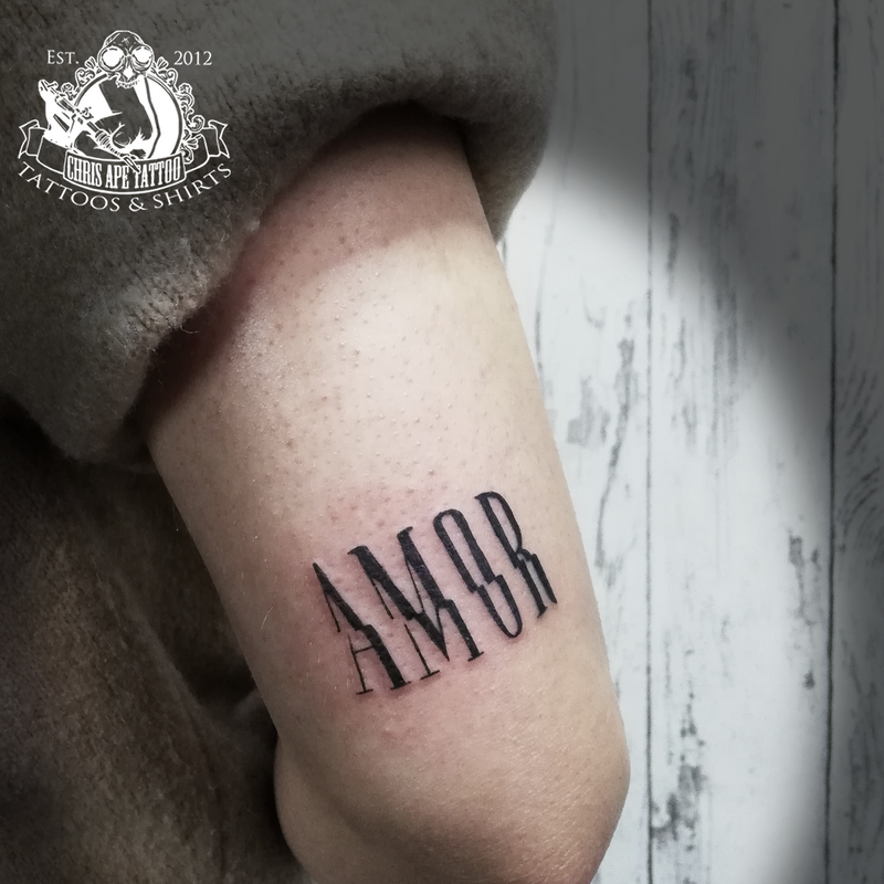 Abstract Lettering Tattoo Berlin Amor