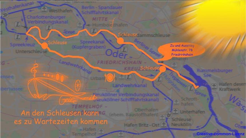 Berlin-City-Tour Übersichtskarte der Route