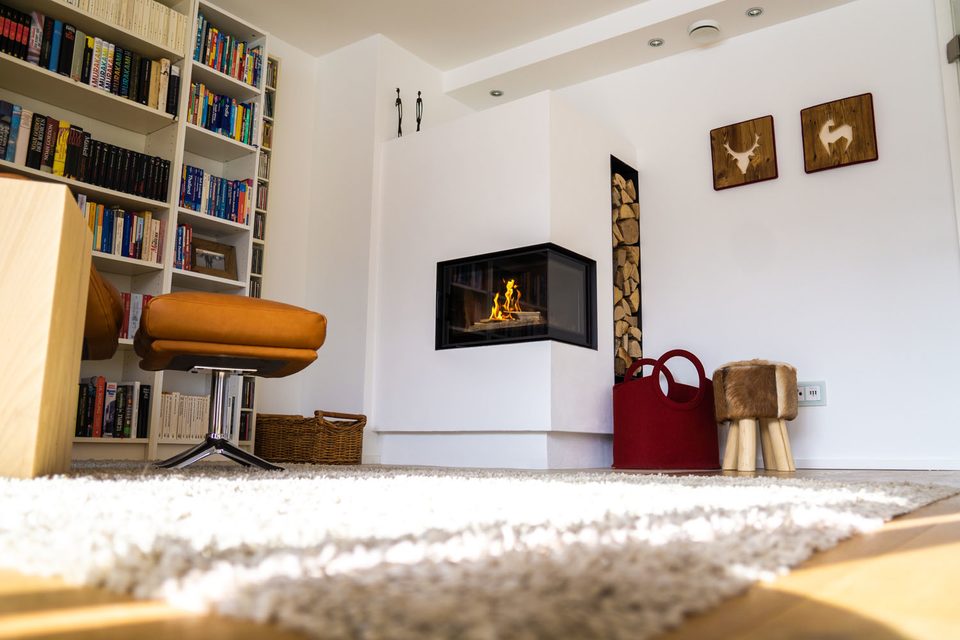 Heizeinsatz von Austroflamm mit großer Scheibe